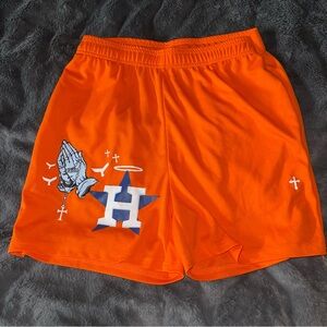Orange Athletic Faith Men Shorts - Size Small